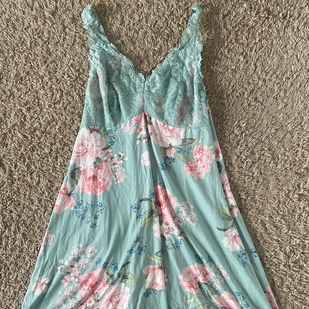 Flora Nikrooz Mint Floral Lace Chemise